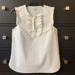 J. Crew Factory white sleeveless blouse size 2